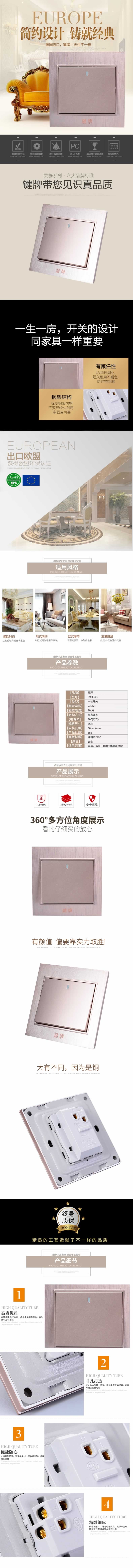 墻體開關觸點開發電燈開關詳情